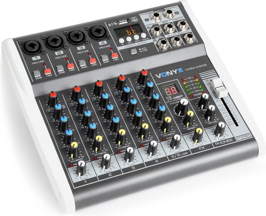 VONYX VMM-K602 6-kanaals mixer met USB-interface