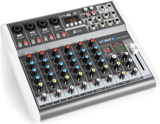 VONYX VMM-K802 8-kanaals mixer met USB-interface