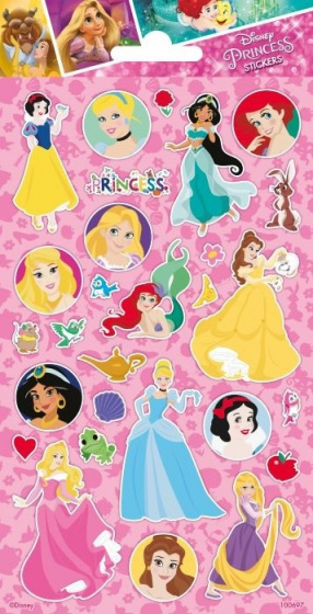 Top1Toys Funny Products stickers Princess 20 x 10 cm papier 28 stuks - Roze