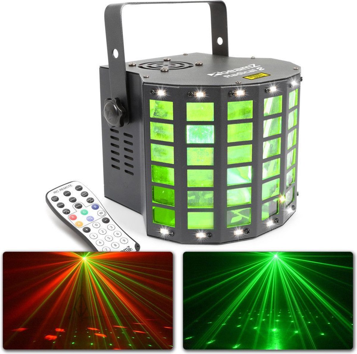 BEAMZ RADICAL II LED derby met strobe en laser