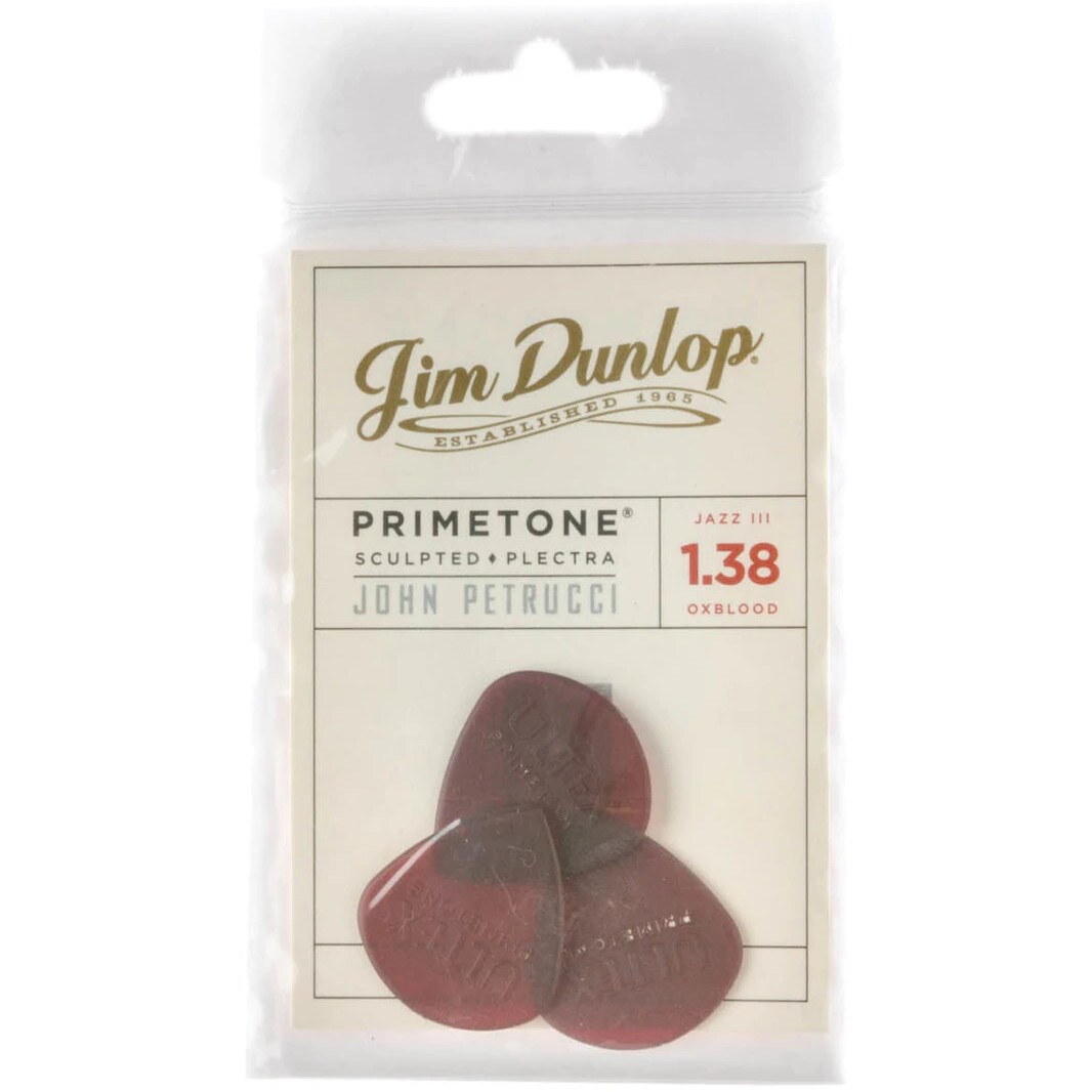 Dunlop 518RJPRD John Petrucci Primetone Pick Red plectrum set 12 stuks