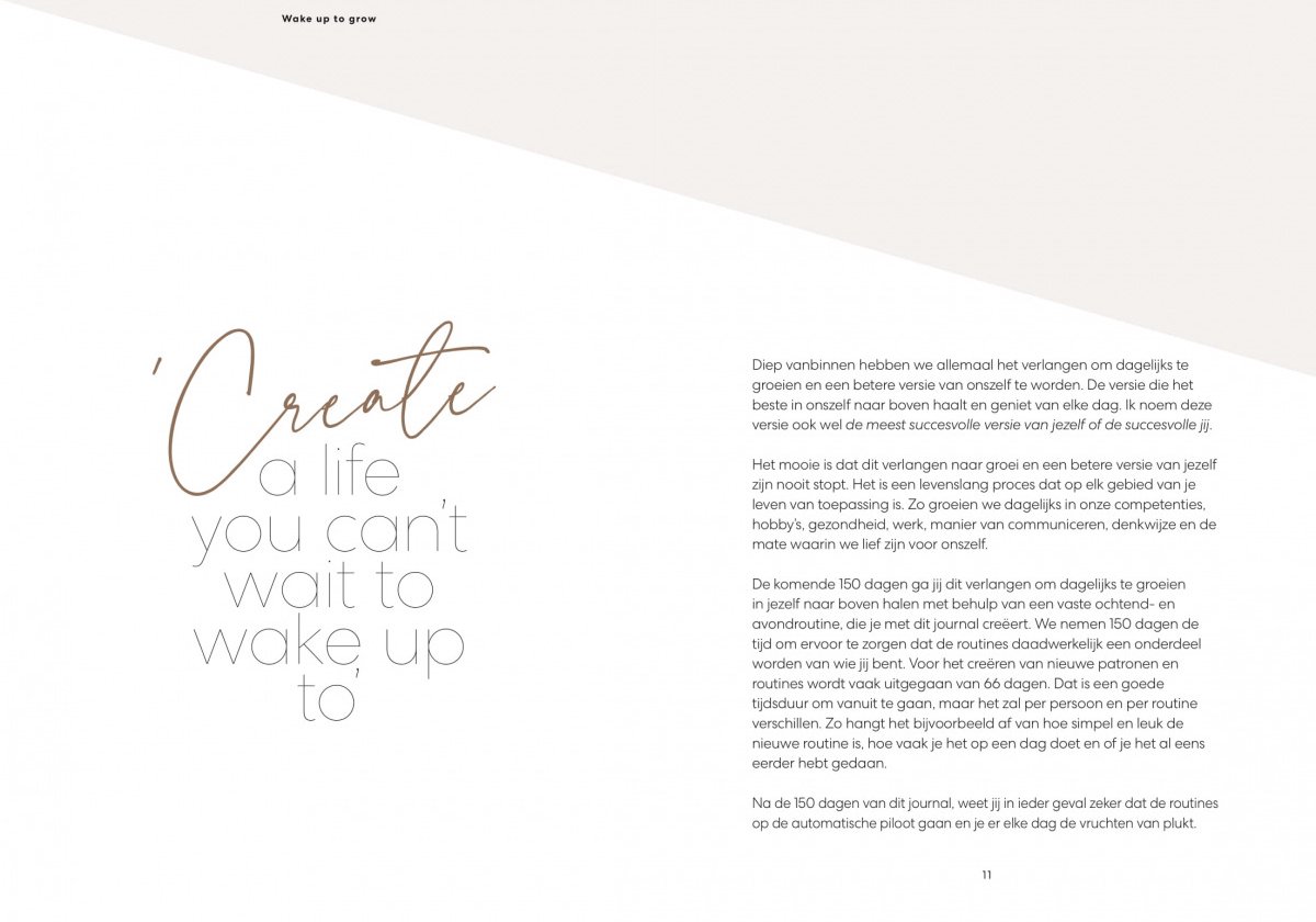 Wake up to grow Journal