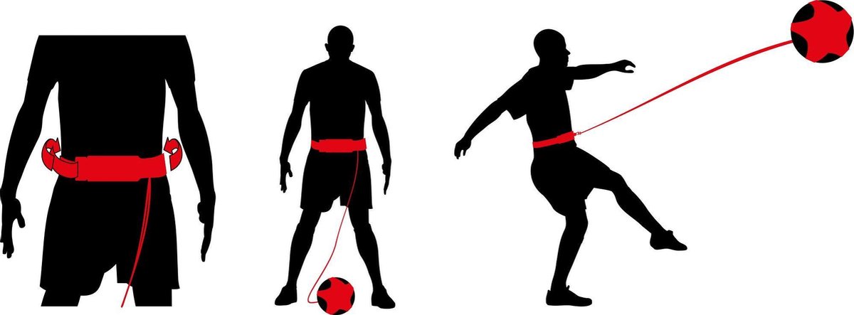 Avento Voetbalvaardigheidstrainer/Grijs/Rood - Zwart