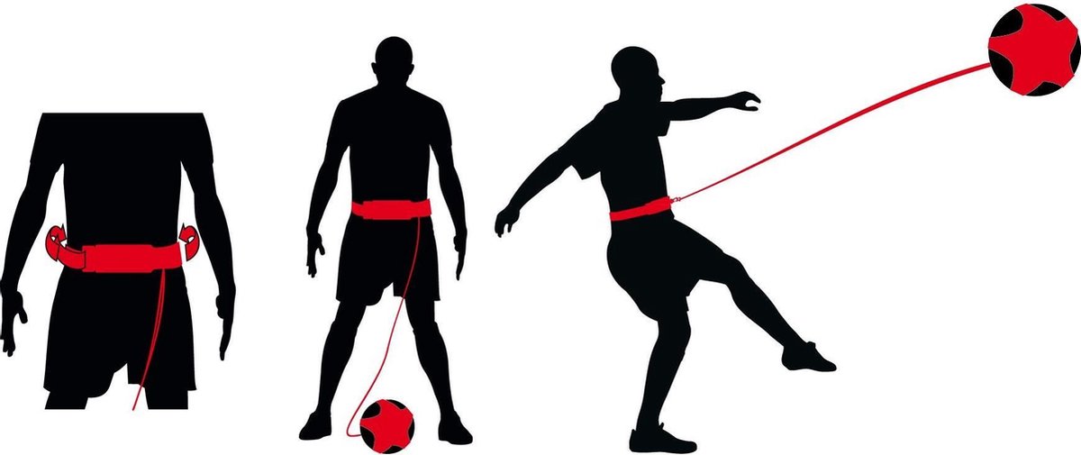 Avento Voetbalvaardigheidstrainer/Grijs/Rood - Zwart