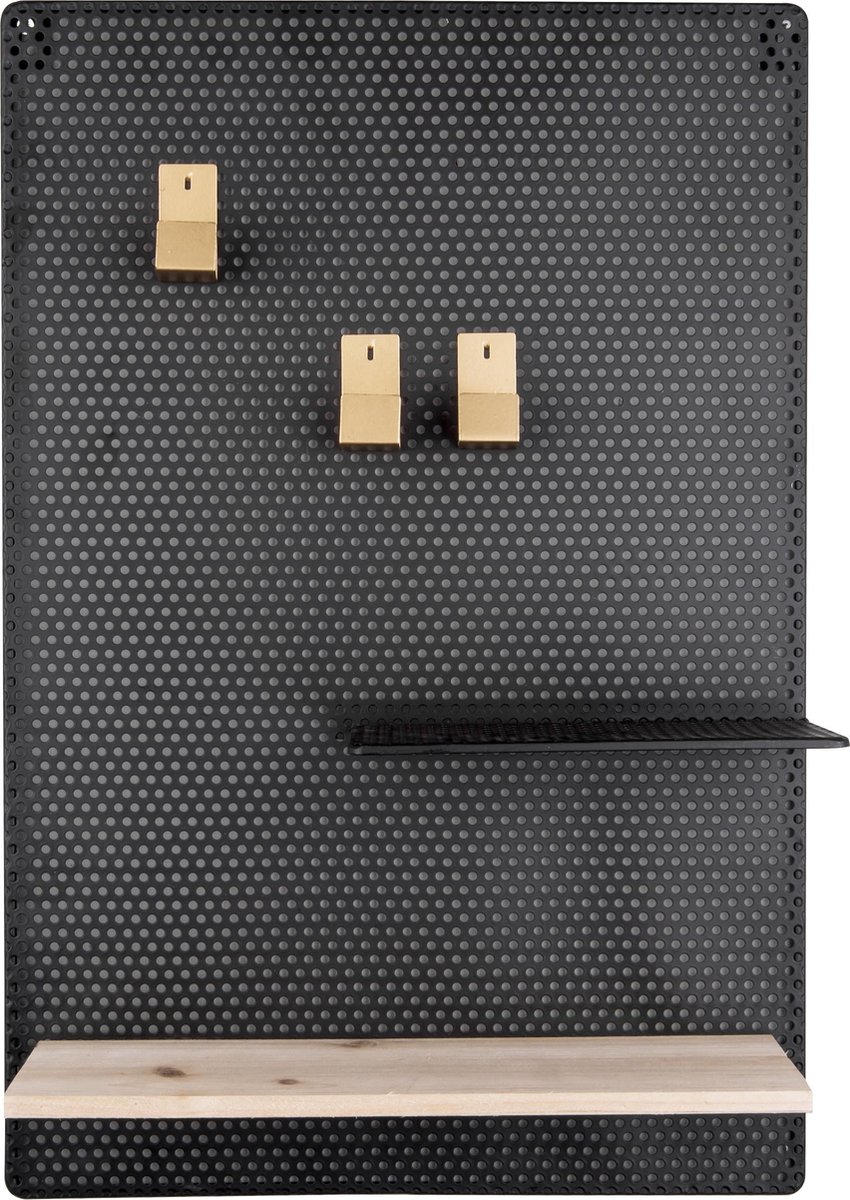 Present Time memobord Perky Mesh 34,5 x 52,5 cm staal - Zwart