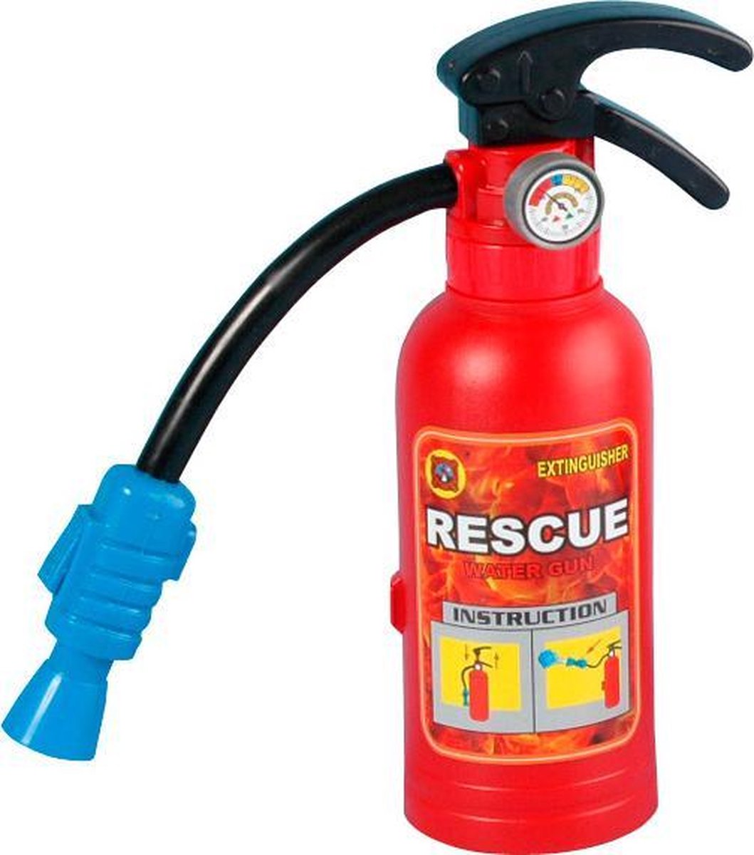 Johntoy brandblusser Fire Fighter 22 cm - Rood