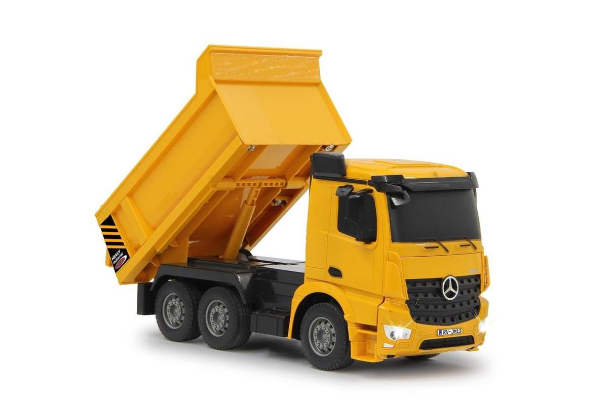 Jamara kiepwagen RC Mercedes Benz Arocs 2,4 GHz 1:26 - Geel