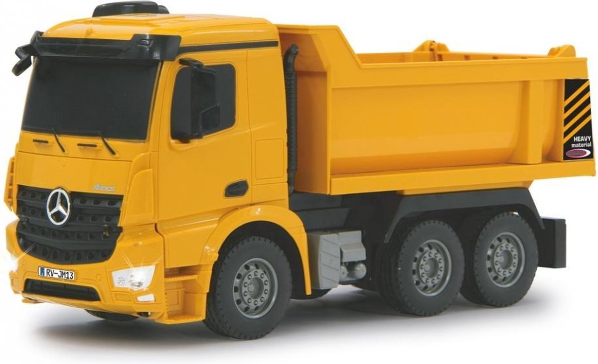 Jamara kiepwagen RC Mercedes Benz Arocs 2,4 GHz 1:26 - Geel