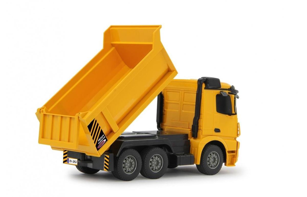 Jamara kiepwagen RC Mercedes Benz Arocs 2,4 GHz 1:26 - Geel