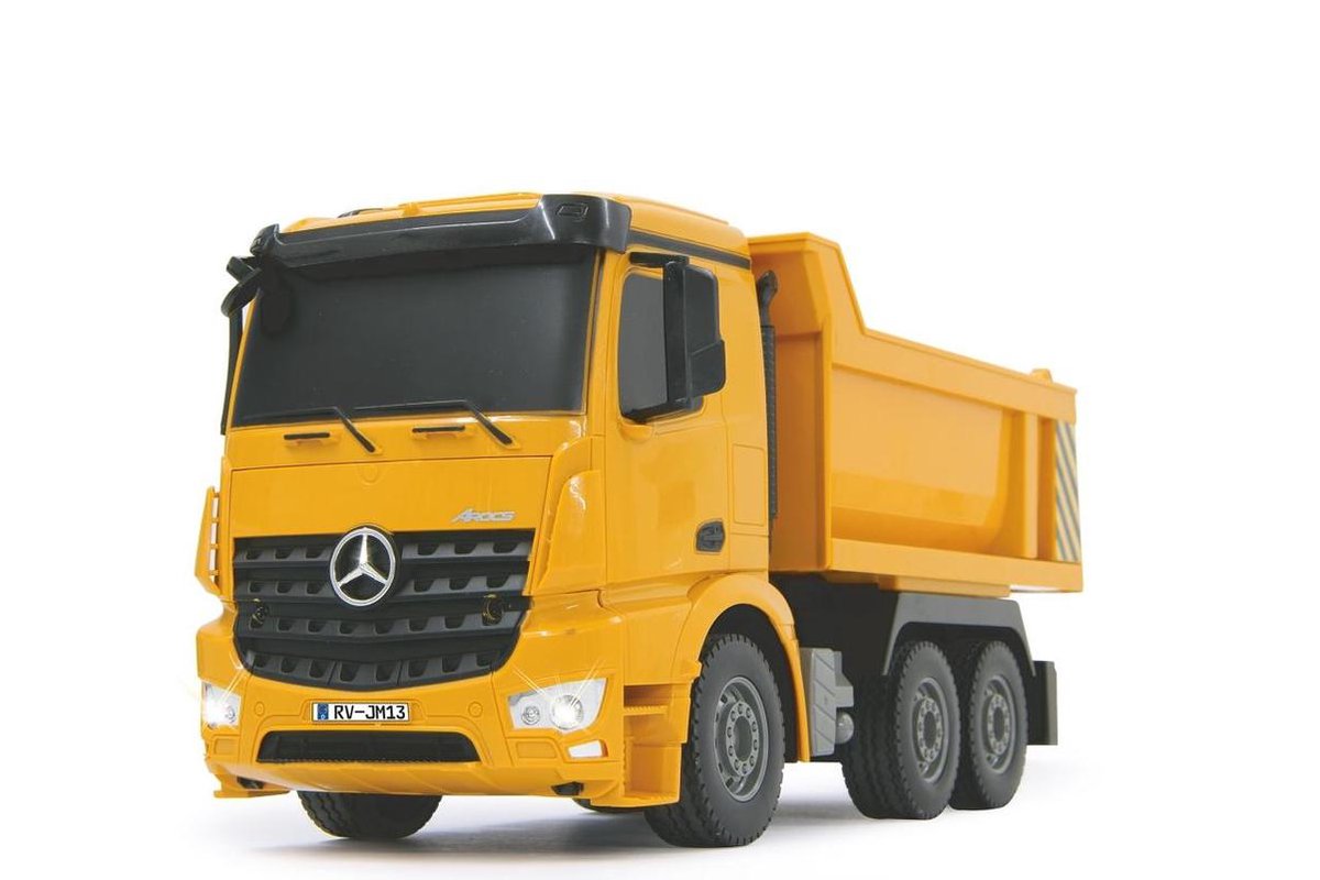 Jamara kiepwagen RC Mercedes Benz Arocs 2,4 GHz 1:26 - Geel