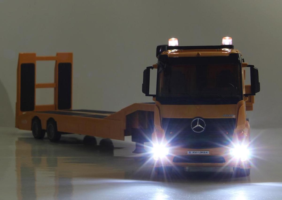 Jamara transporter RC Mercedes Benz Actros 2,4 GHz 1:20 - Geel