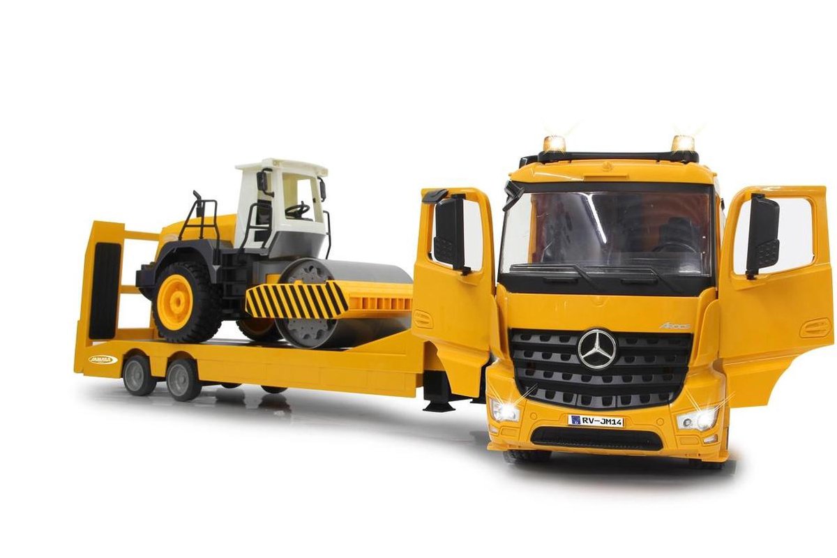 Jamara transporter RC Mercedes Benz Actros 2,4 GHz 1:20 - Geel