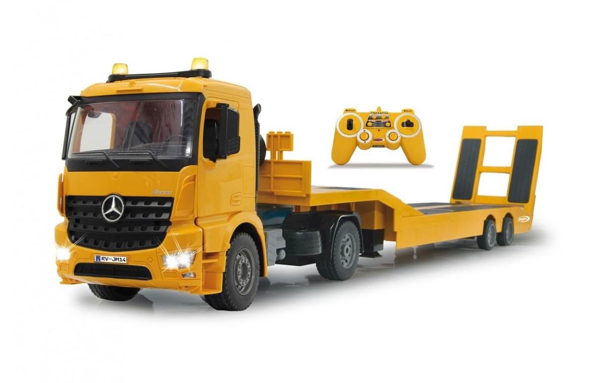 Jamara transporter RC Mercedes Benz Actros 2,4 GHz 1:20 - Geel