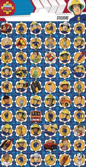 Top1Toys Simba stickervel Brandweerman Sam papier blauw/geel 60 stuks
