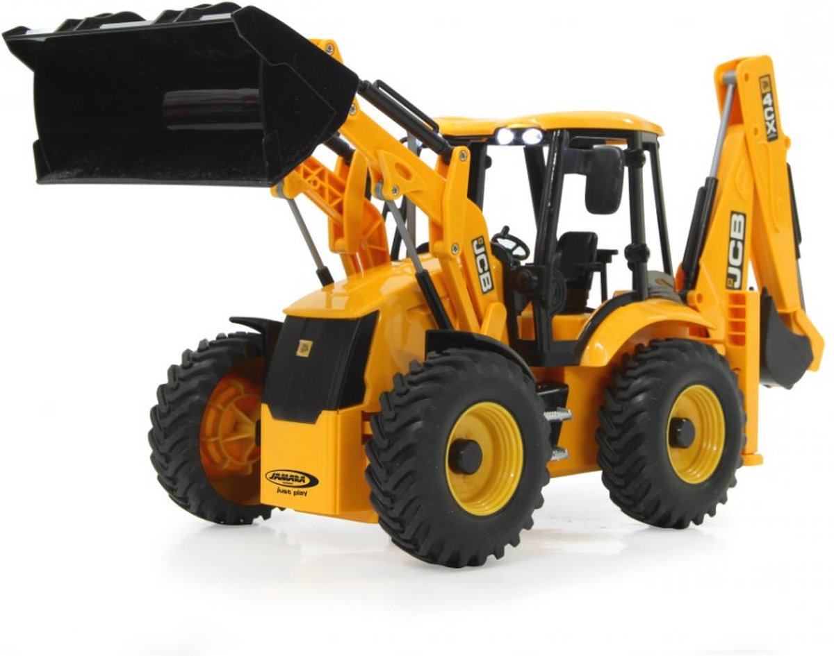 Jamara graafmachine JCB backhoe loader 40 x 61 x 14 cm - Geel