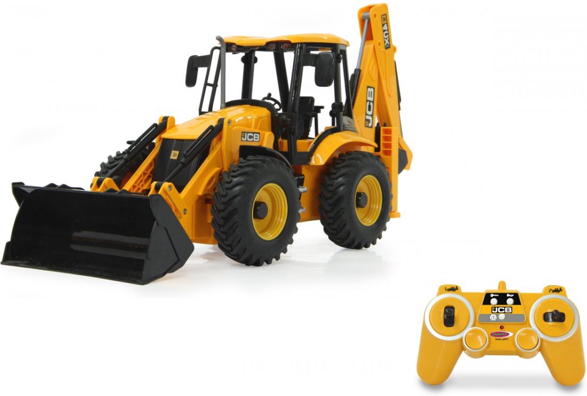 Jamara graafmachine JCB backhoe loader 40 x 61 x 14 cm - Geel