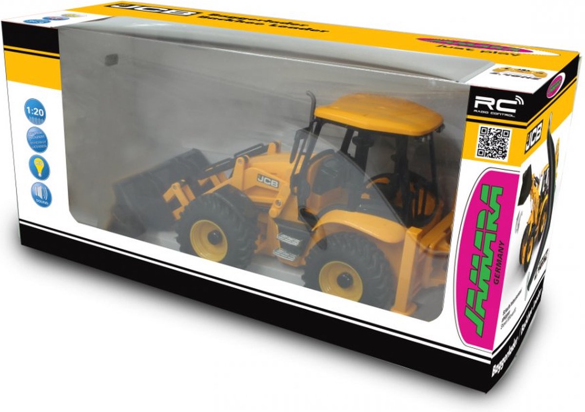 Jamara graafmachine JCB backhoe loader 40 x 61 x 14 cm - Geel