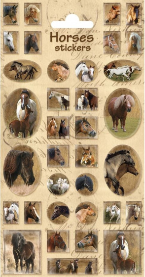 Top1Toys Funny Products stickervel Horses junior papier 35 stuks