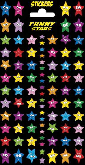Funny Products stickervel Funny Stars junior papier 88 stuks