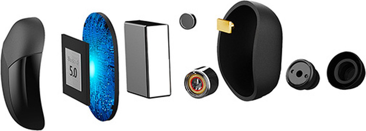 Celly oordopjes Flip1 draadloos 15,3 x 9 cm - Zwart