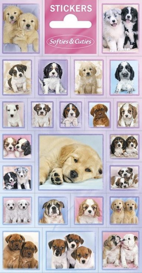 Top1Toys Funny Products stickervel Softies & Cuties Puppys 23 stuks