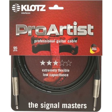 Klotz Pro Artist gitaarkabel jack 2p - jack 2p recht 1.5 meter