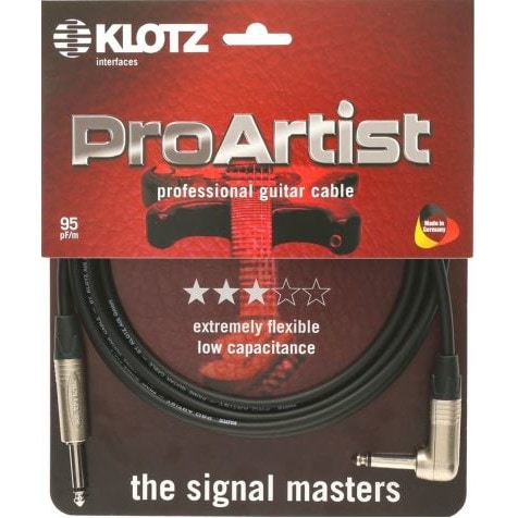 Klotz Pro Artist gitaarkabel jack 2p - jack 2p recht-haaks 1.5 meter