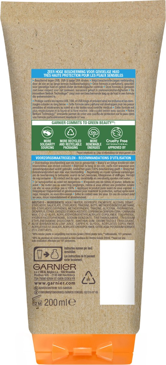 Garnier Sensitive Expert+ Adult Zonnemelk 200ml