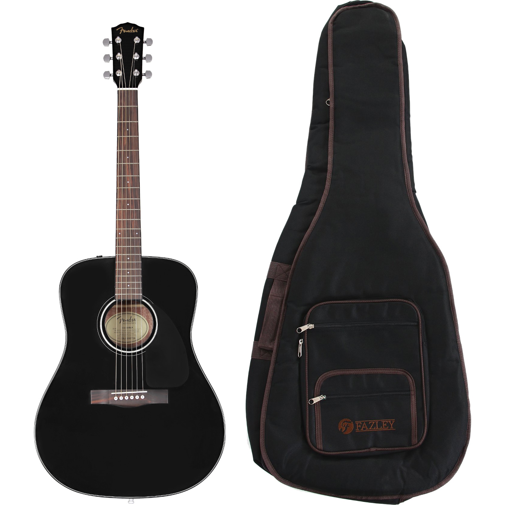 Fender CD-60 V3 Black WN Dreadnought westerngitaar + gigbag