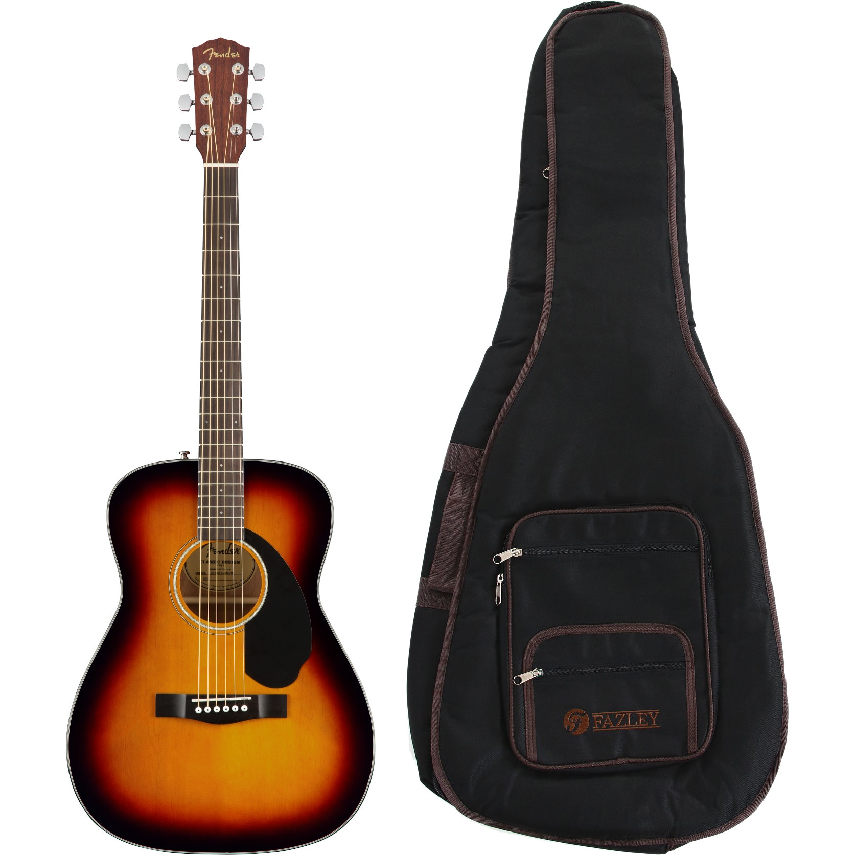 Fender Classic Design CC-60S Sunburst Concert westerngitaar + gigbag