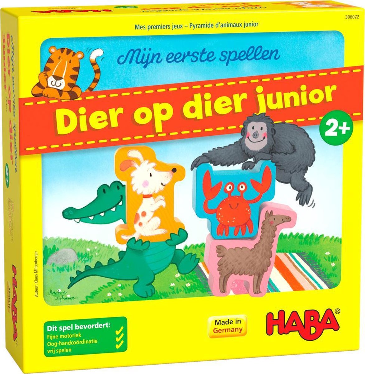 HABA bordspel Mijn eerste spellen - Dier op dier junior (NL) - Geel