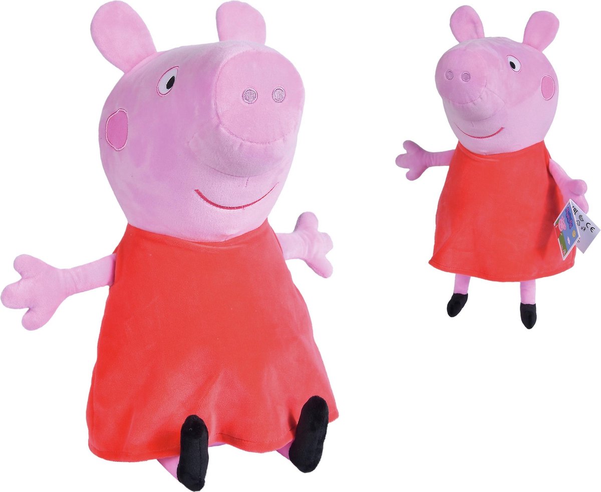 Simba knuffel Peppa Pig Peppa junior 33 cm pluche/rood - Rosa