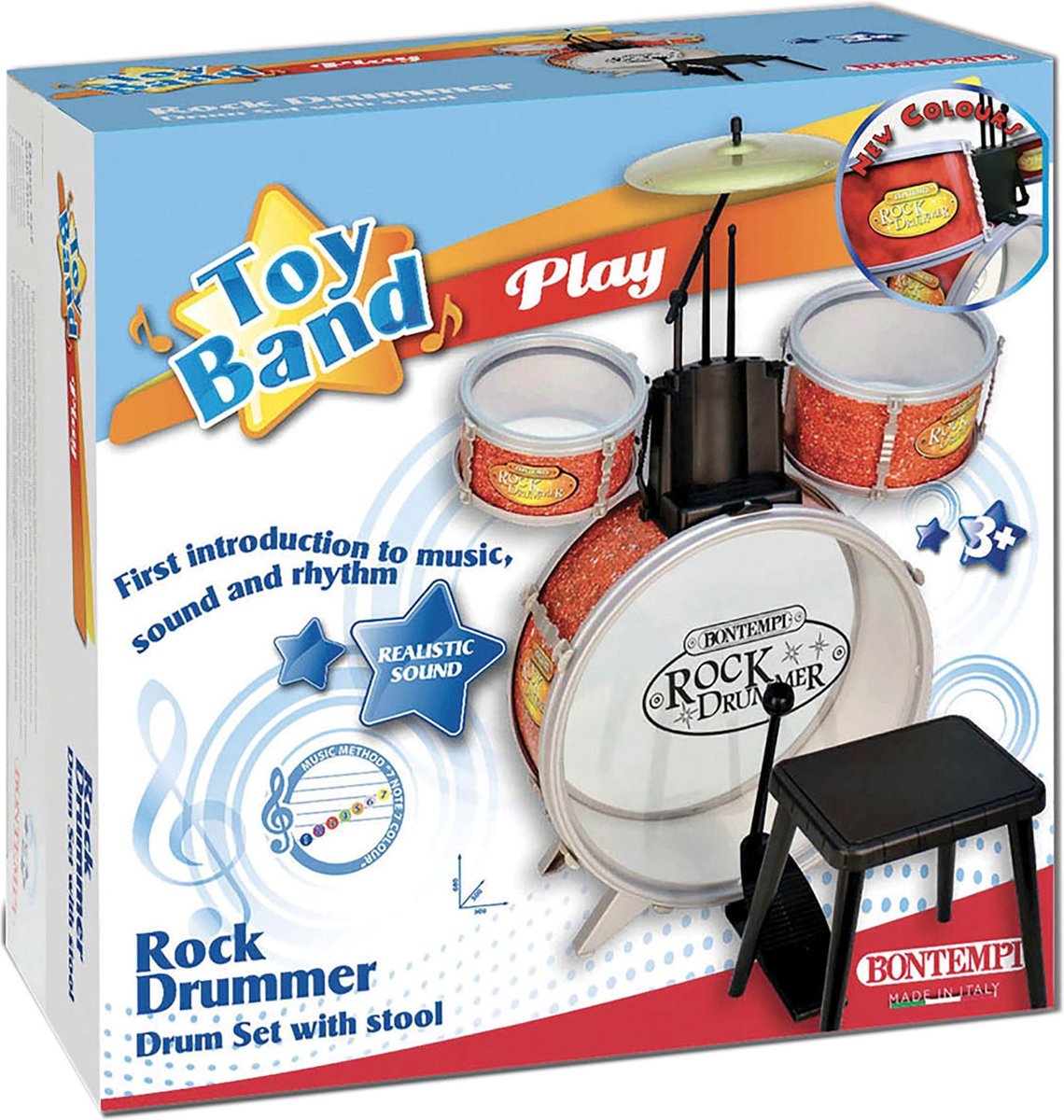 Made in china Bontempi drumstel RockDrummer 6 delig - Oranje