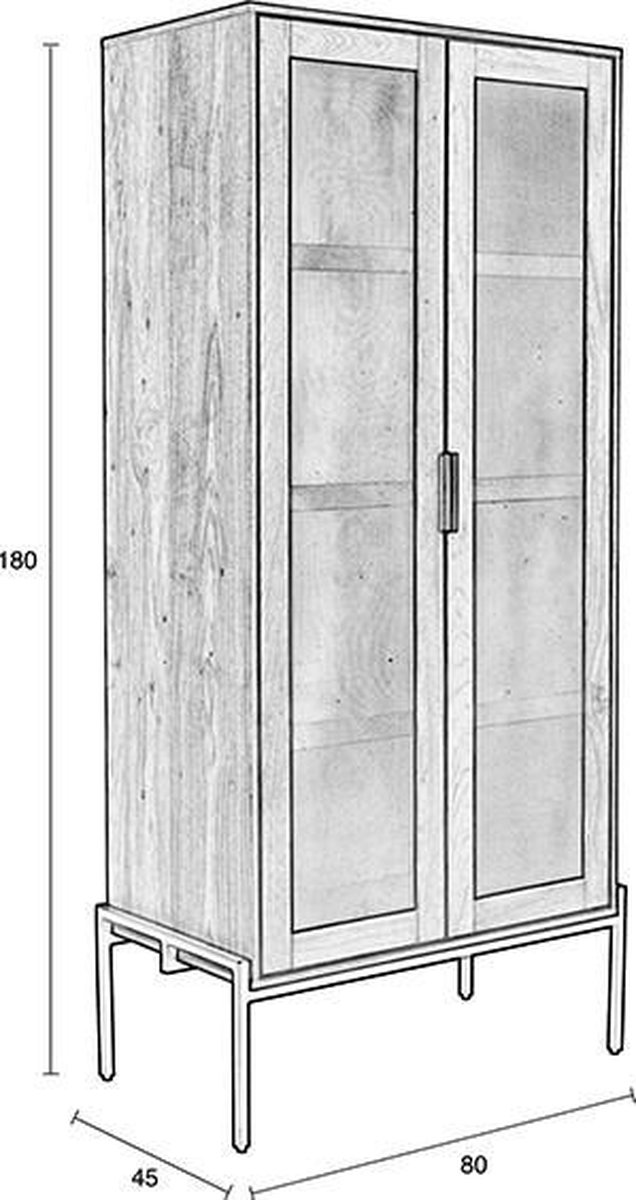 Zuiver Hardy Opbergkast - Zwart