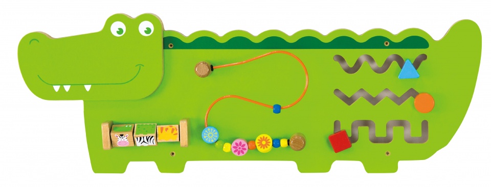 Viga Toys wandspeelbord krokodil 91 cm - Groen