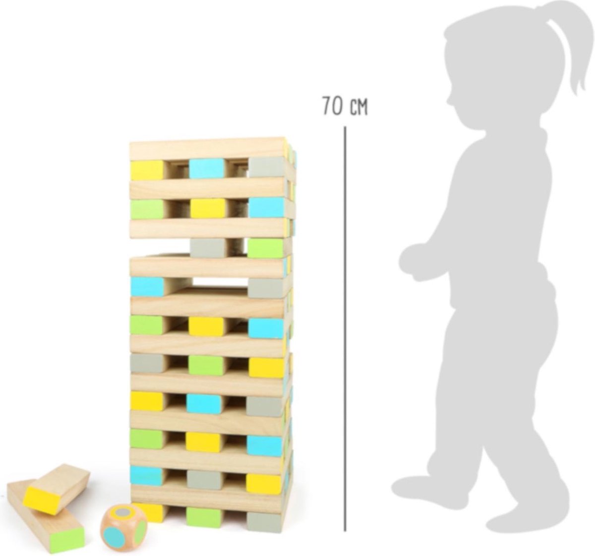 Small Foot Legler wiebeltoren XXL junior 70 100 cm hout 61 delig