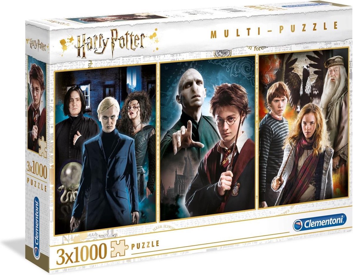 Clementoni legpuzzelset Harry Potter 42x28 cm 3x1000 delig