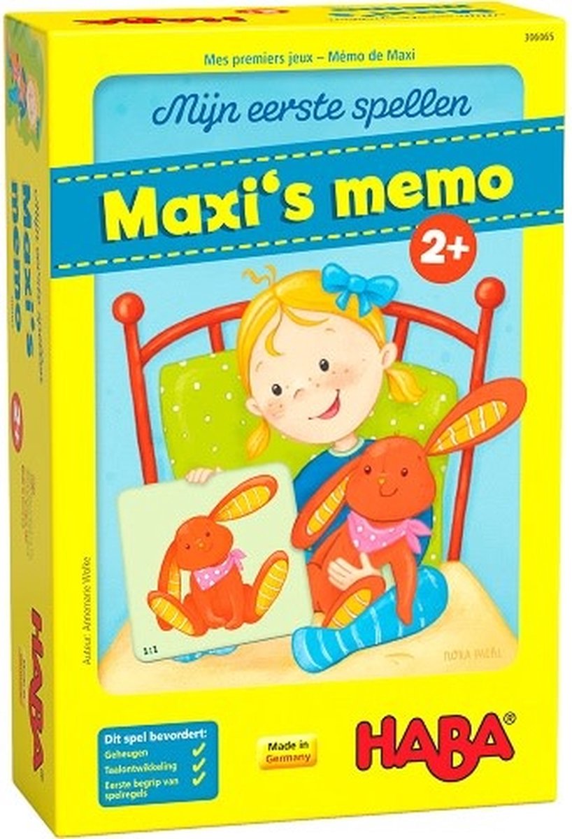 HABA denkspel Mijn eerste spellen Maxi's memo junior (NL)
