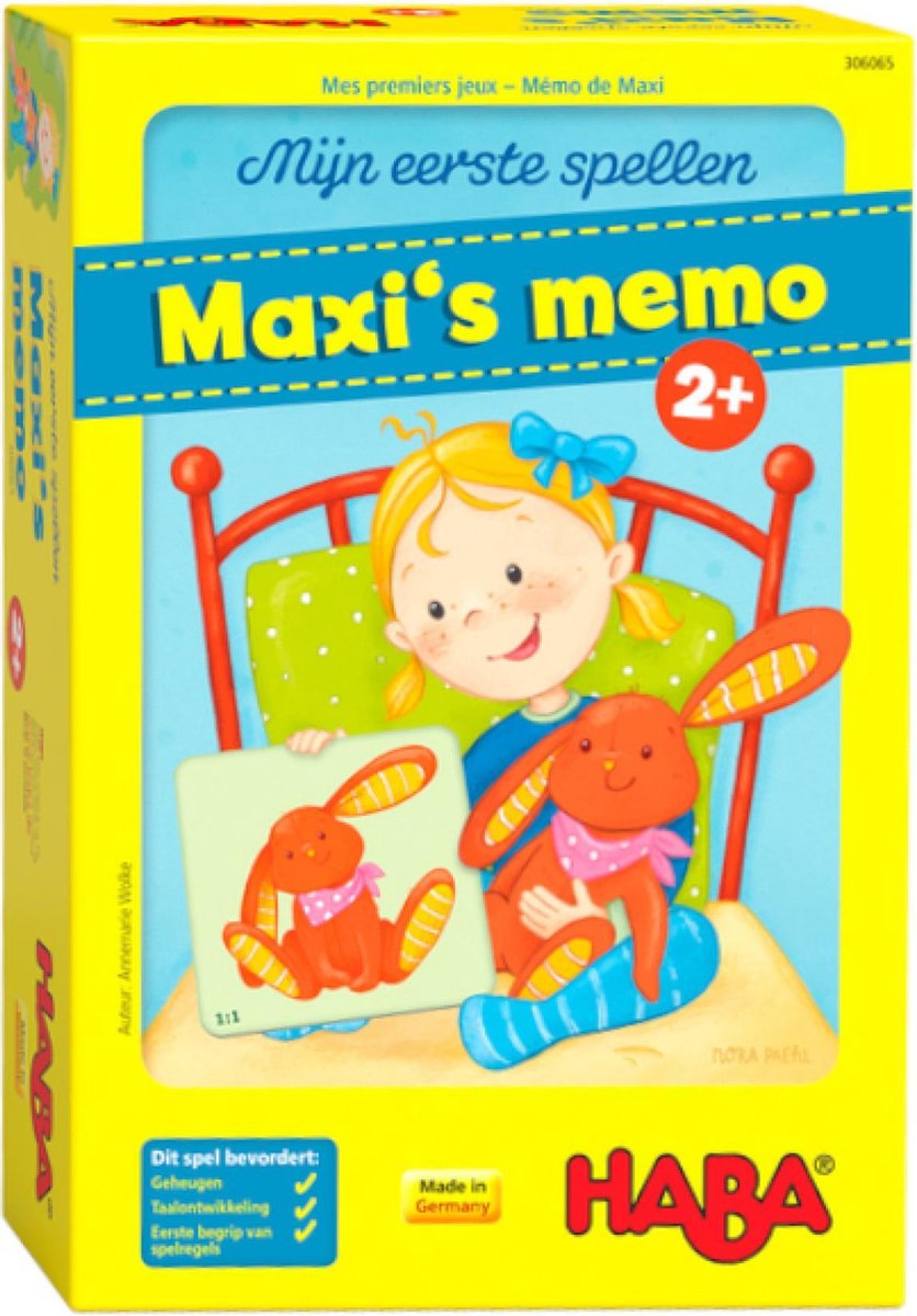 HABA denkspel Mijn eerste spellen Maxi's memo junior (NL)