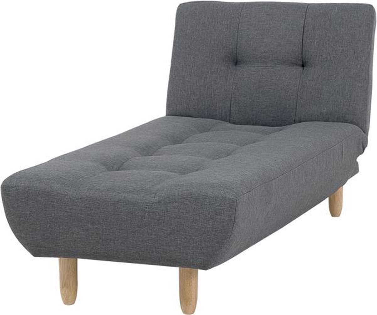 Beliani Alsten Chaise Longue Polyester 75 X 180 Cm - Gris