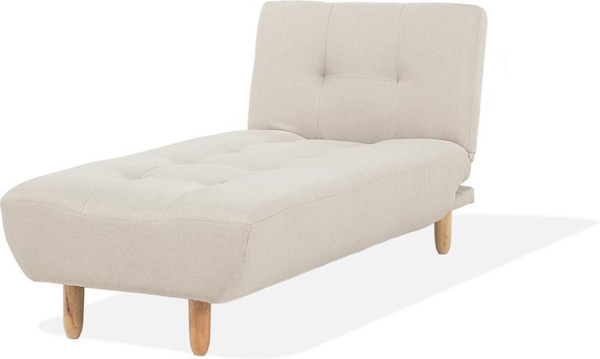 Beliani Alsten Chaise Longue Polyester 75 X 180 Cm - Beige