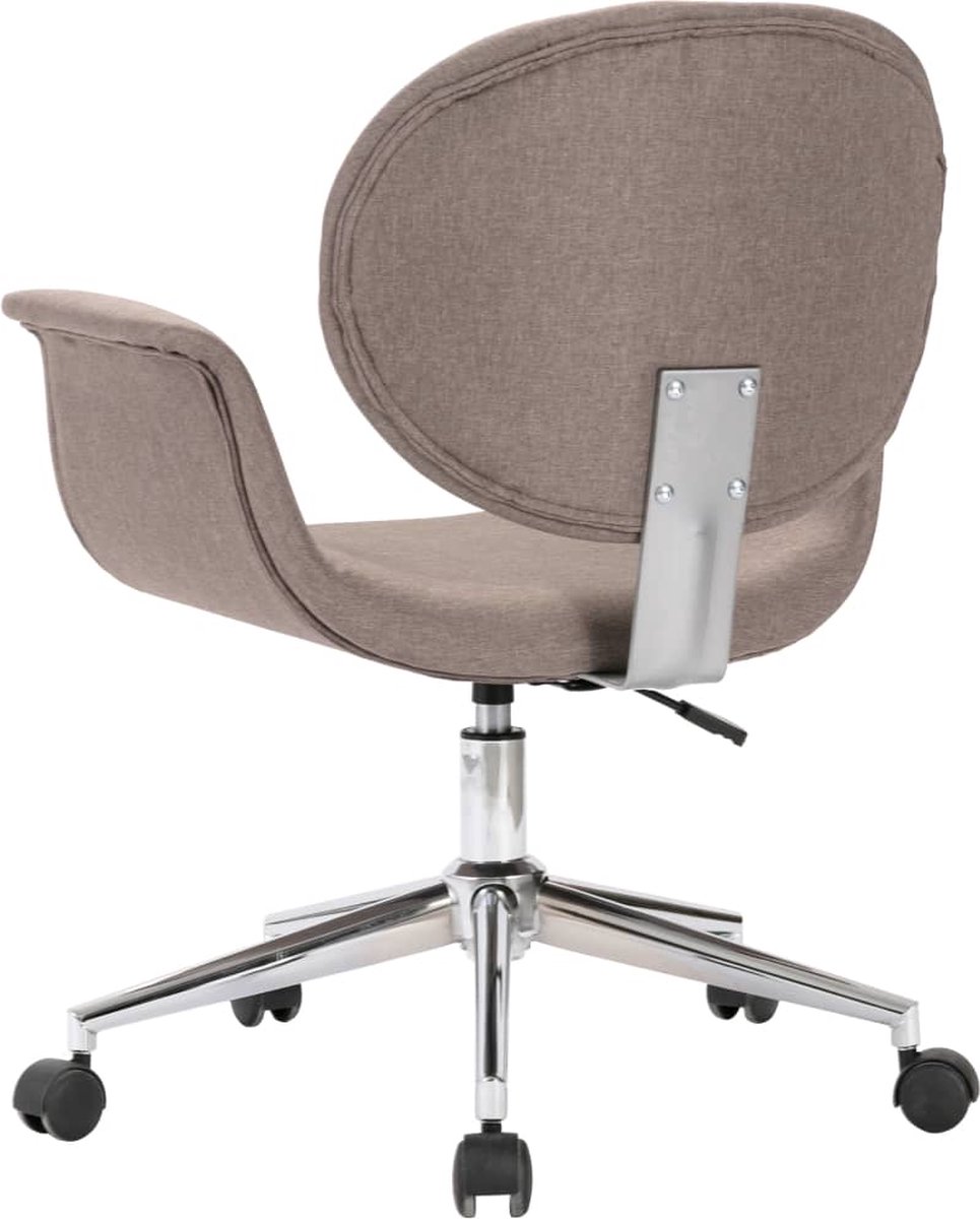 Vidaxl Kantoorstoel Draaibaar Stof Taupe - Bruin