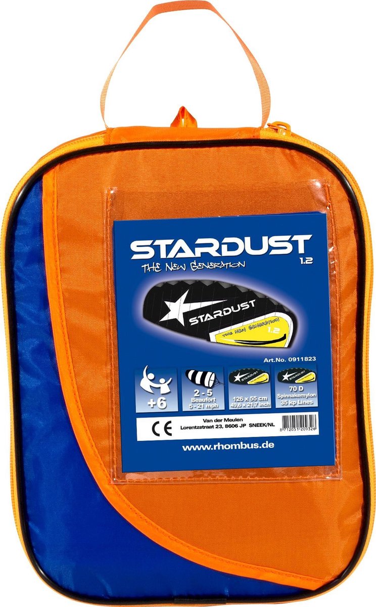 Diversen Rhombus Stardust 1.2 Vlieger - Zwart