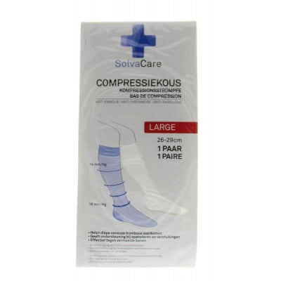 Solvacare Compressiekous L - Wit