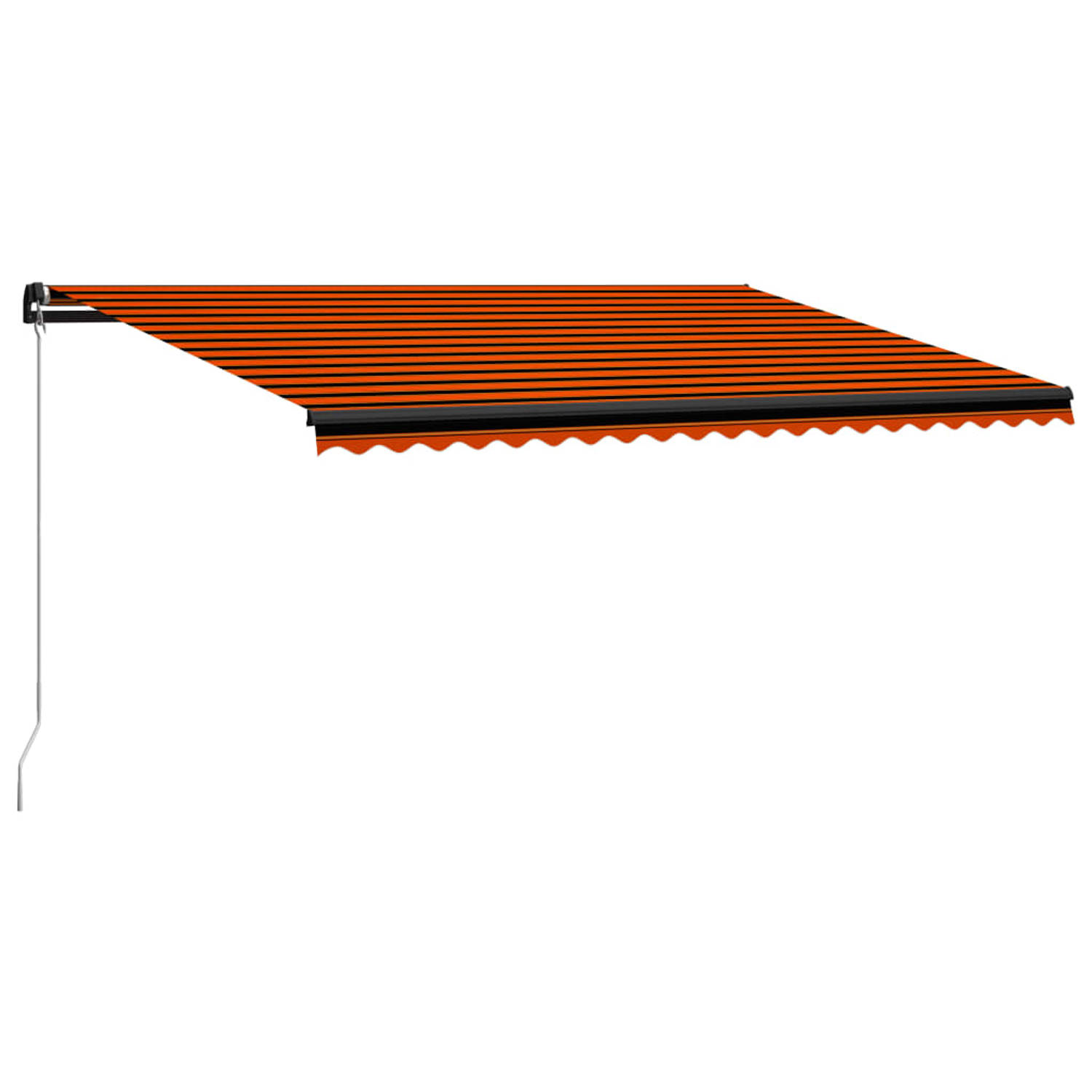 Vidaxl Luifel Handmatig Uittrekbaar 500x300 Cm Oranje En - Marrón