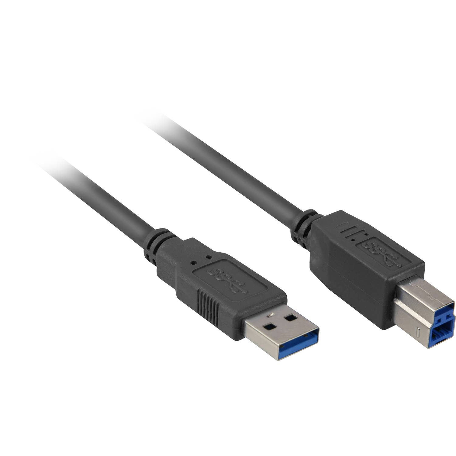 Sharkoon Usb 3.0 Kabel, Usb-a > Usb-b - Zwart