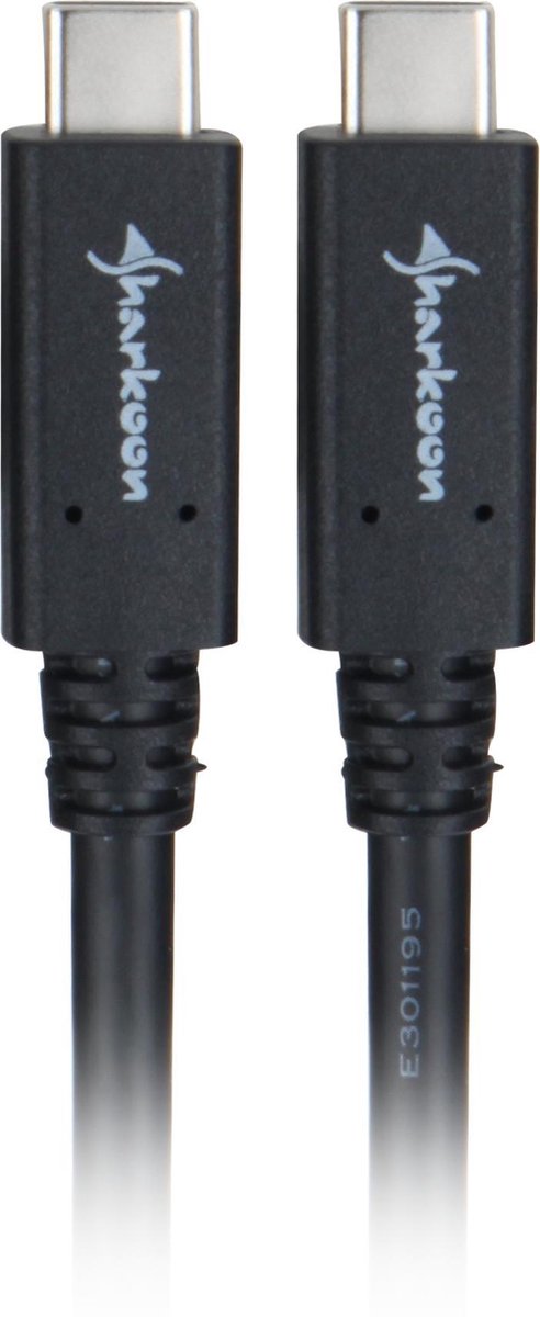 Sharkoon Usb 3.1 Kabel, Usb-c > Usb-c - Zwart