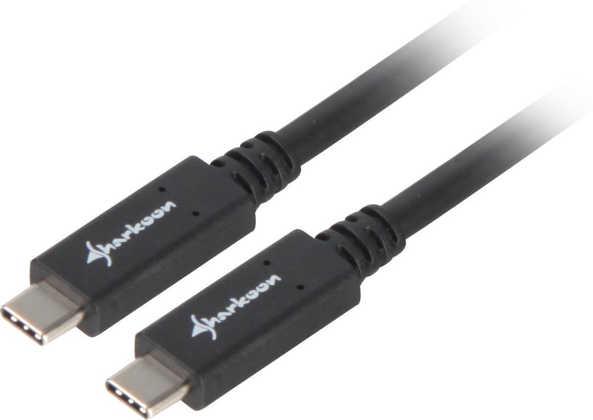Sharkoon Usb 3.1 Kabel, Usb-c > Usb-c - Zwart