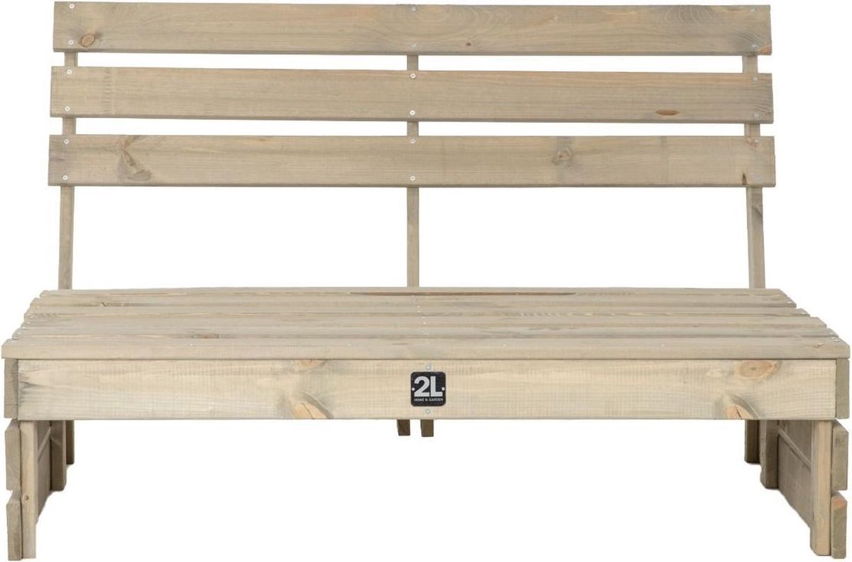 2L Home & Garden Palletbank Greywash - - Grijs