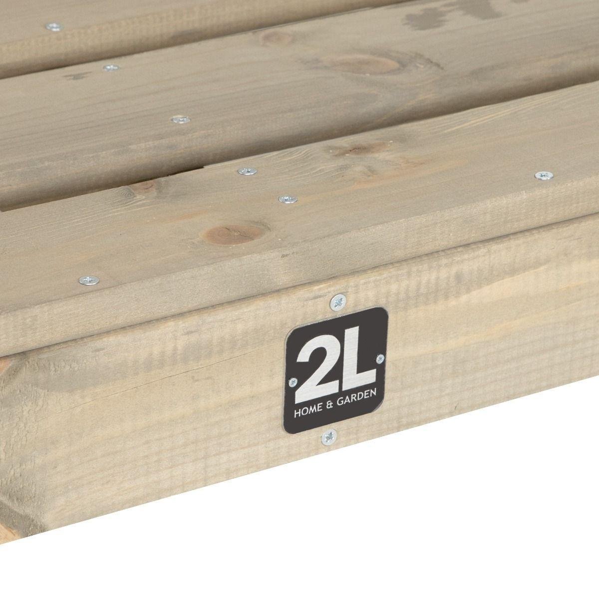 2L Home & Garden Palletbank Greywash - - Grijs